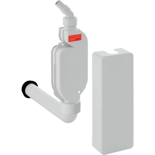 Geberit PP siphon apparent pour toestellen WMA x 40 mm - blanc - montage apparent avec plaque