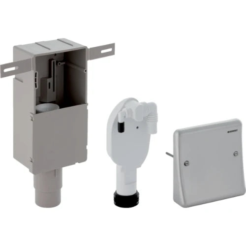 SIPHON ENCASTRE GEBERIT UNIFLEX 50 MM X 56 MM polypropylene p/machine a laver-s?choir-a/couvercle en inox