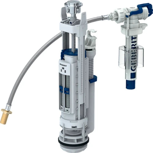 Geberit Unifill méchanisme de remplacement 2 touches avec robinet flotteur pour réservoir céramique-avec flexible de raccordement