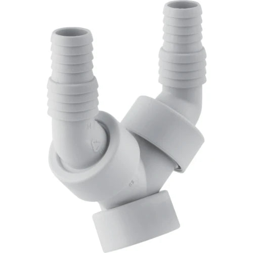Geberit raccordement double pour siphon cuisine - blanc