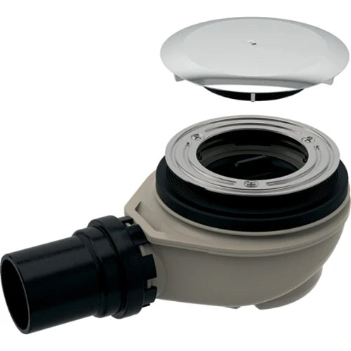 Geberit Uniflex siphon de douche9 0 mm - chromé - incl set de finition - garde d'eau 50 mm