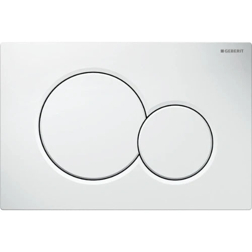 Geberit Sigma 01 plaque de commande - blanc - avec 2 touches