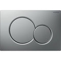 Geberit Sigma 01 plaque de commande - chromé mat/chromé - synthétique - avec 2 touches