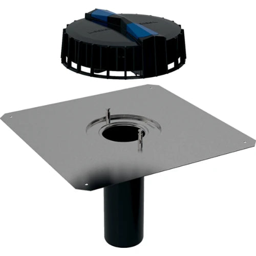 Geberit Pluvia entonnoir avec plaque d'étanchéité 90 mm (débit d'évacuation maximal 25l/s)