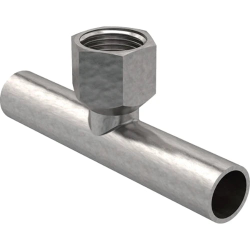 Geberit Mapress C-acier zingué té réduit femelle MFM 35 x 1/2 F x 35 mm