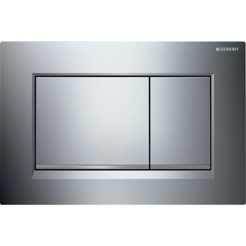 Geberit Sigma 20 (ex Sigma 30) plaque de commande - chromé - avec 2 touches - chromé touches en bas