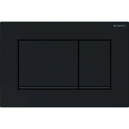 Geberit Sigma 30 plaque de commande bouton poussoir brillant noir et bord noir mat