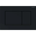 Geberit Sigma 30 plaque de commande bouton poussoir brillant noir et bord noir mat
