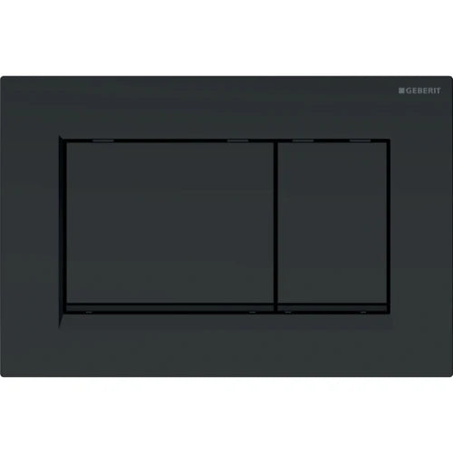 Geberit Sigma 20 (ex Sigma 30) plaque de commande - bouton noir mat et bord en noir brillant