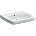 Geberit Renova Comfort lavabo 650 x 550 mm - blanc KeraTect - avec trou de robinet - avec trop-plein