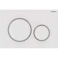 Geberit Sigma 20 plaque de commande - blanc/blanc mat synthétique 2 touches