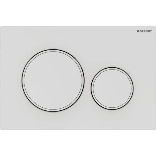 Geberit Sigma 20 plaque de commande - easy-to-clean blanc mat laqué/blanc - synthétique - avec 2 touches