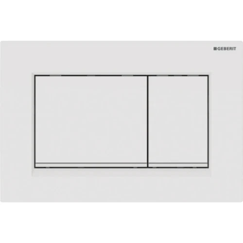 Geberit Sigma 20 (ex Sigma 30) plaque de commande - blanc/blanc mat - avec 2 touches