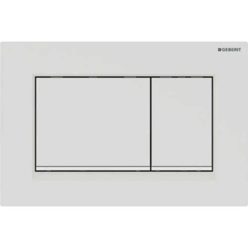 Geberit Sigma 20 (ex Sigma 30) plaque de commande - blanc mat - avec 2 touches