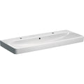 Geberit Smyle lavabo 1200 x 480 mm - blanc - 2 trous de robinet - avec trop-plein