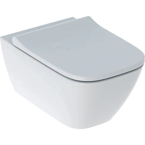 Geberit Smyle Square hangtoilet PACK Rimfree (Hangtoilet + zitting met softclose) - Wit - B350xD540 mm