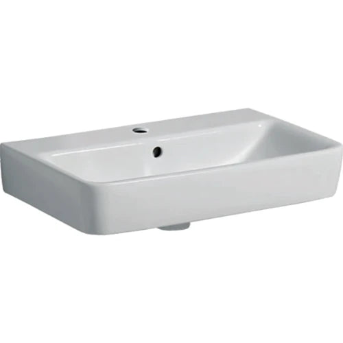 Geberit Renova Compact lavabo 600 x 370 mm - blanc - avec trou de robinet - avec trop-plein