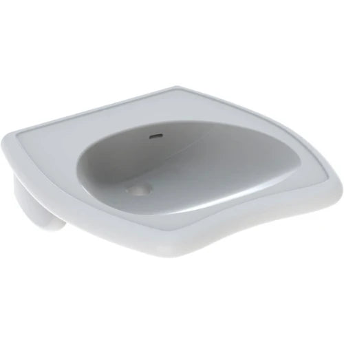 Geberit Vitalis lavabo pour les personnes handicapées 550 x 550 mm - blanc - sans trou de robinet - avec trop-plein