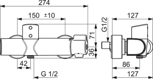 HANSA HANSACLINICA Douchekraan, 6 V, Bluetooth Chroom
