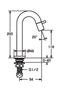 Hansa Hansanova Style robinet eau froide - bec 94 mm - chrome