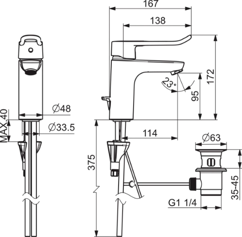 Hansa HansaClinica robinet lavabo chromé