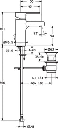 MELANGEUR DE LAVABO MONO-COMMANDE HANSA HANSARONDA chromé