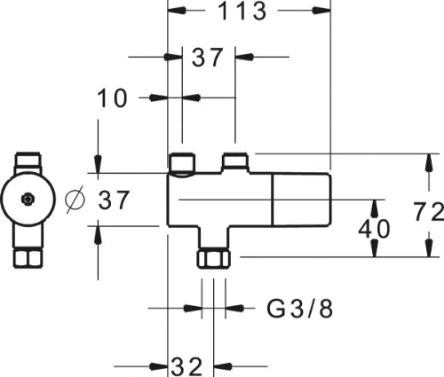 Hansa HansaMinimat thermostat de sécurité chromé