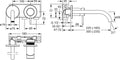 Hansa HansaPublic set de finition pour robinet lavabo noir mat