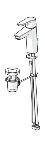 Hansa Hansapolo New mitigeur lavabo XL - chromé - avec vidage automatique - cold start