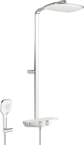 Hansa Emotion colonne de douche blanc/chromé Robinetterie de douche à effet pluie