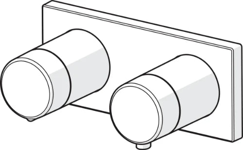 Hansa Hansaliving set de finition robinet thermostatique avec fonction d'arrêt - chromé