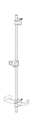 Hansa HansaBasicjet barre de douche 92  chromé porte-savon