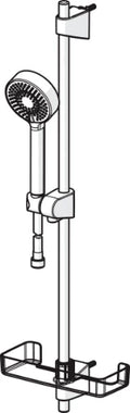 Hansa HansaBasicjet set de douche 720 mm - avec douchette Basicjet 95 mm - 3 jets - chromé - flexible de douche 1750 mm - porte-savon