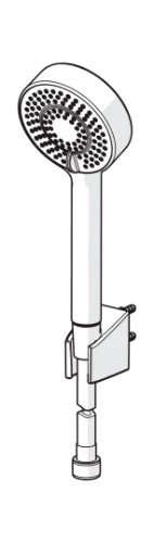 Hansa HansaBasicjet douchette 95 mm - 3 jets - chromé (contient: douchette - flexible de douche 1500 mm - support mural) - prix par set