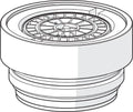 HANSA Mousseur en sleutel, M24x1 , 6 l/min Chroom
