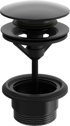Hanse Universal vidage 5/4 avec click-clack - noir mat