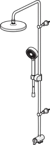 Hansa HansaBasicjet douche de pluie set chromé (douchette 95mm - douche de tête 200mm)