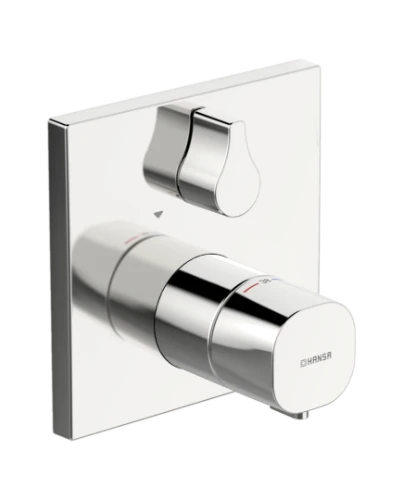 Hansa Hansaliving set de finition pour mitigeur thermostatique avec inverseur - chromé - carré