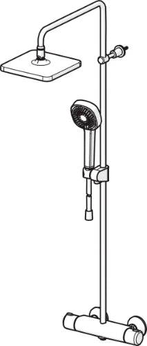 Hansa Hansamicra Style douche de pluie chromé (douchette 95mm - douche de tête 200mm)