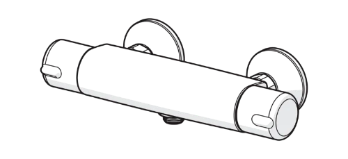 Hansa Hansamicra robinet de douche chromé, raccordement inversé chaud/froid
