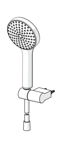 SET DE DOUCHE HANSA ACTIVEJET chromé montage mural douchette - flexible - support