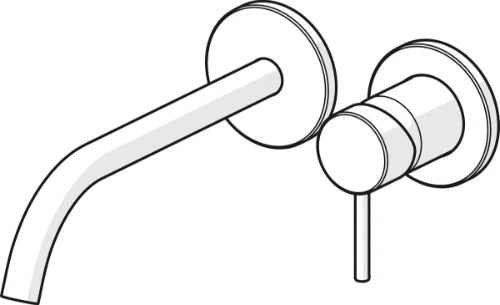 Hansa HansaPublic set de finition pour robinet lavabo noir mat