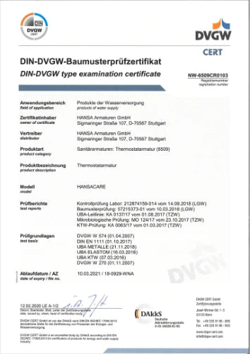 Hansa Hansamedipro rob. thermostat. douche DN15 1/2 - chromé