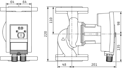 CIRCULATEUR WILO YONOS MAXO 40/0,5-8 220 - DN40 1x230v pn6/10