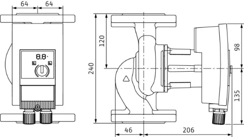 CIRCULATEUR WILO YONOS MAXO 50/0,5-8 240 - DN50 1x230v pn6/10