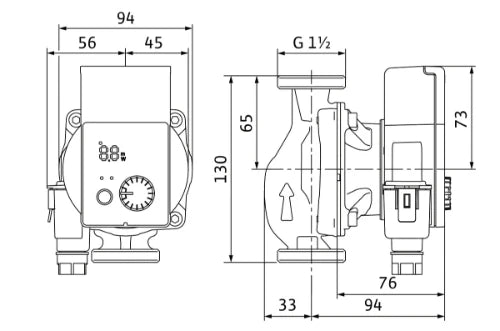 CIRCULATEUR WILO YONOS PICO 25/1-6 130 - 1x230v