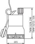 Wilo Drain TMW 32/11 HD pompe vide-cave pour liquides agressifs avec flotteur et câble 10m