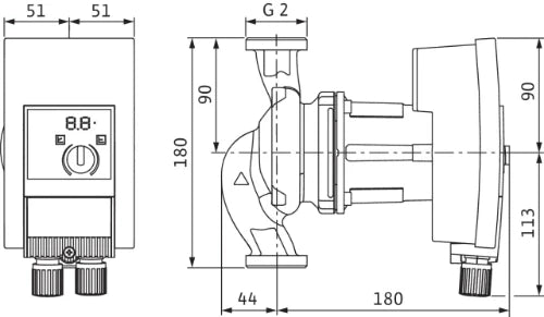 CIRCULATEUR WILO YONOS MAXO 30/0,5-7 180 - 2 1x230v pn10