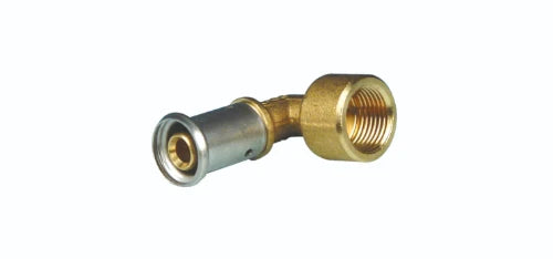 Henco laiton à sertir coude de transition 90° FF 26 x 3/4 F