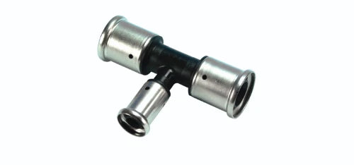 Henco PK-serie PVDF à sertir té réduit 90° FFF 63 x 50 x 63 mm